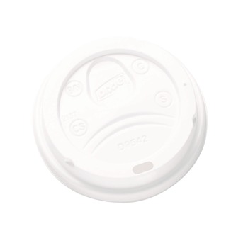  | Dixie D9542 10 oz. - 20 oz. Hot Cups Drink-Thru Dome Lids - White (100/Pack)