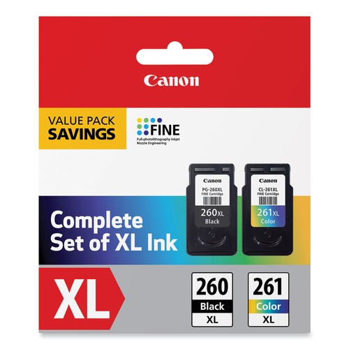 Ink & Toner | Canon 3706C005 3706C005 (CL-261XL/PG-260XL) High-Yield Ink - Black/Color image number 0