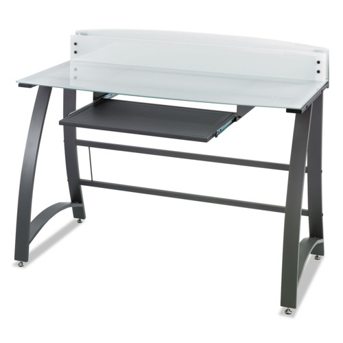 Office Desks & Workstations | Safco 1938TG 47 in. x 23 in. x 37 in. Xpressions Computer Desk - Frosted/Black image number 0