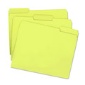 File Folders | Smead 12943 1/3-Cut Tabs Assorted Letter Size 0.75 in. Expansion Colored File Folders - Yellow (100/Box) image number 6