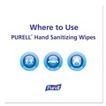 Hand Wipes | PURELL 9022-10 5 in. x 7 in. Individually Wrapped Sanitizing Hand Wipes - Unscented, White (100/Box) image number 3