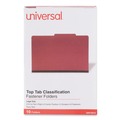 Back to School Sale | Universal UNV10313 Six-Section Pressboard Classification Folders - Legal Ruby Red (10/Box) image number 1