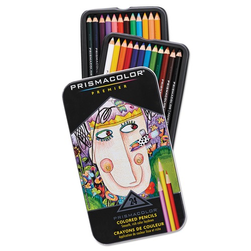 Pencils | Prismacolor 3597THT Premier 3 mm 2B Colored Pencil - Assorted Colors (24/Set) image number 0