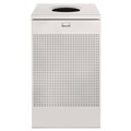 Trash & Waste Bins | Rubbermaid Commercial FGSC18EPLSM 20 Gallon Steel Designer Line Silhouettes Waste Receptacle - Silver Metallic image number 1