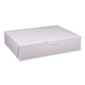 Food Trays, Containers, and Lids | SCT 1929 19 in. x 14 in. x 4 in. Paper Standard Bakery Boxes - White (50/Carton) image number 0