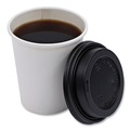 Cups and Lids | Boardwalk BWKHOTBL8 Plastic Hot Cup Lids for 8 oz. Hot Cups - Black (1000/Carton) image number 3