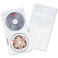Sheet Protectors | C-Line 61958 4-Disc Capacity Deluxe CD Ring Binder Storage Pages - Clear/White (10/Pack) image number 1