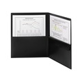 File Folders | Smead 87700 11 in. x 8.5 in. 100-Sheet Capacity Poly 2-Pocket Folder with Snap Closure Security Pocket - Black (5/Pack) image number 4