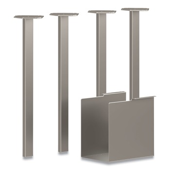 HON HLCPL29WFH-PS.PR6 5.75 in. x 28 in. 4 Legs Coze Desk Post Legs with Pencil Storage - Silver