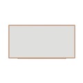 White Boards | Universal UNV43620 96 in. x 48 in. Deluxe Melamine Dry Erase Board - Melamine White Surface, Oak Fiberboard Frame image number 0