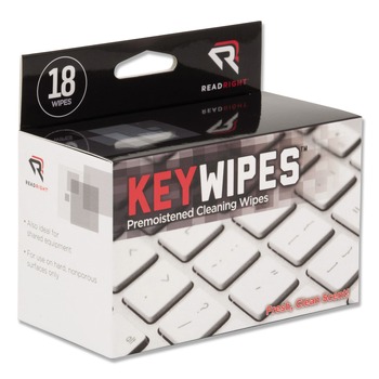 Read Right RR1233 6.88 x 5 KeyWipes Keyboard Wet Wipes - Unscented (18/Box)