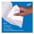  | Scott 3148 3.55 in. x 1000 ft. 2-Ply Essential JRT Jumbo Roll Septic Safe Tissue - White (4 Rolls/Carton) image number 3