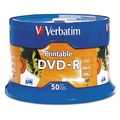 Office Electronics & Batteries | Verbatim 95137 4.7 GB 16X DVD-R Recordable Discs in Spindle - White (50/Pack) image number 0
