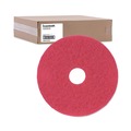 Cleaning & Janitorial Accessories | Boardwalk BWK4016RED 16 in. Diameter Buffing Floor Pads - Red (5/Carton) image number 0