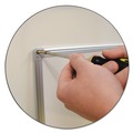 White Boards | MasterVision CR0620030 Earth Silver 36 in. x 24 in. Easy Clean Magnetic Dry Erase Boards - White Surface/Satin Aluminum Frame image number 4