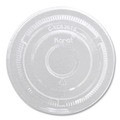 Cups and Lids | Karat C-KC626TS-NH 12 oz. to 24 oz. Cold Cup No Hole Flat PET Lids - Clear (1000/Carton) image number 0