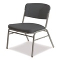 Office Chair Mats | Iceberg 64127 Rough n Ready 18.5 in. Seat Height Charcoal Seat/Back Silver Base Wide-Format Big and Tall Stack Chair (4/Carton) image number 2