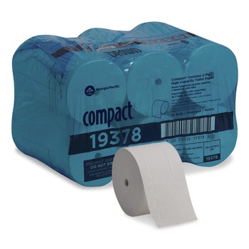 FACILITY MAINTENANCE SUPPLIES | Georgia Pacific Professional 19378 Coreless Septic-Safe 2-Ply Bath Tissue - White (1500 Sheets/Roll, 18 Rolls/Carton)