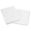 Dividers & Tabs | Avery 11507 Write and Erase 11 in. x 8.5 in. 8-Tab Plain-Tab Paper Dividers - White (24/Box) image number 0