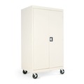 Office Filing Cabinets & Shelves | Alera CM6624PY 36 in. x 24 in. x 66 in. Assembled Mobile Storage Cabinet with Adjustable Shelves - Putty image number 0