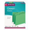 File Folders | Smead 12143 0.75 in. Expansion 1/3-Cut Tabs Colored File Folders - Letter Size/Green (100/Box) image number 0