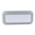 Food Trays, Containers, and Lids | GEN 15WH 8.38 in. x 3.94 in. x 1.1 in. #1.5 Meat Trays - White (1,000/Carton) image number 2
