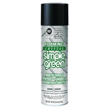  | Simple Green 0610001219010 Crystal 20 oz Aerosol Spray Foaming Industrial Cleaner and Degreaser (12/Carton)