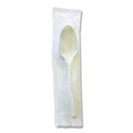 Cutlery | Boardwalk BWKSPOONWHPS Heavyweight Wrapped Polystyrene Teaspoon Cutlery - White (1000/Carton) image number 2