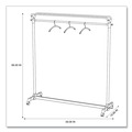 Wall Racks & Hooks | Alba PMGROUP3 63.5w x 21.25d x 67.5h Large Capacity Garment Rack - Black/Silver image number 1
