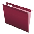 Just Launched | Pendaflex 04152 1/5 BUR 1/5-Cut Tabs Colored Reinforced Hanging Letter Folders - Burgundy (25/Box) image number 0