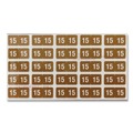 Labels | Smead 67915 0.5 in. x 1 in. "15-in Yearly End Tab Folder Labels - Brown (25 Labels/Sheet, 10 Sheets/Pack) image number 2