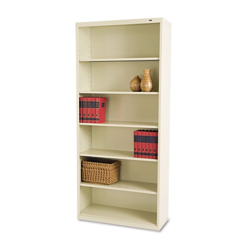 Office Filing Cabinets & Shelves | Tennsco B-78-CPY 34.5 in. x 13.5 in. x 78 in. Six-Shelf Metal Bookcase - Putty image number 0