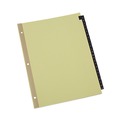 Dividers & Tabs | Universal UNV20821 Deluxe Preprinted Simulated Leather A-to-Z Tab Dividers with Gold Printing - Buff (1 Set) image number 0