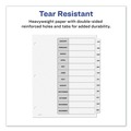 Back to School Sale | Avery 11126 Ready Index 11 in. x 8.5 in. 12-Tab Jan. to Dec. Customizable TOC Dividers - Black and White (1-Set) image number 4