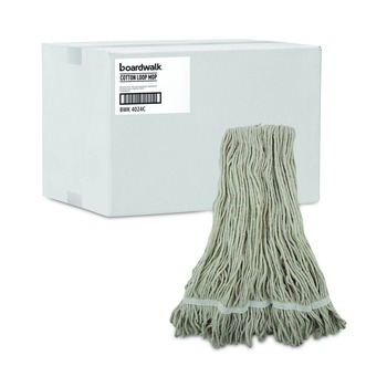Boardwalk BWK4024CCT Pro Loop Web/Tailband Cotton Wet Mop Head (12/Carton)
