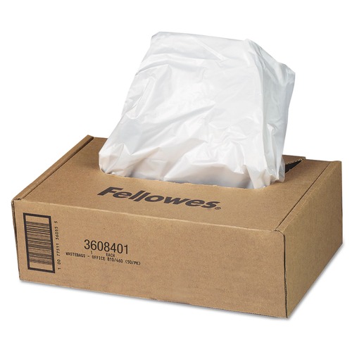 Trash Bags | Fellowes Mfg Co. 3608401 16 to 20 Gallon Capacity Shredder Waste Bags (1/Carton) image number 0