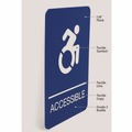 Floor Signs & Safety Signs | Headline Sign 7786 6 x 9 Accessible ADA Sign - Blue Face/White Graphics image number 3