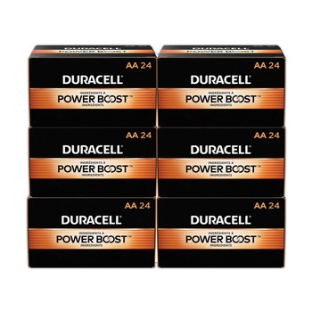 Duracell MN1500CT POWERBOOST CopperTop Alkaline AA Batteries (144/Carton)