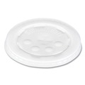 Cups and Lids | SOLO L16BL-0100 Polystyrene Plastic Flat Straw-Slot Cold Cup Lids Fits 12 oz to 24 oz Cups - Translucent (125/Pack, 16 Packs/Carton) image number 1