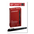 Permanent Markers | Universal UNV07071 Fine Bullet Tip Pen-Style Permanent Marker - Black (1 Dozen) image number 5