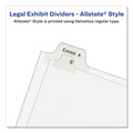 Dividers & Tabs | Avery 82105 26-Tab Exhibit A to Exhibit Z 11 in. x 8.5 in. Allstate Style Preprinted Legal Exhibit Side Tab Index Dividers - White (1-Set) image number 4
