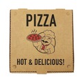 Food Trays, Containers, and Lids | BluTable REM-BX-KRSTCK-14KSBFL 14 in. x 14 in. x 2 in. Paper Pizza Boxes - Brown (50/Pack) image number 1