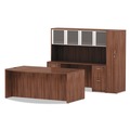 Office Desks & Workstations | Alera VA227236WA 71 in. x 41.38 in. x 29.63 in. Valencia Series Bow Front Desk Shell - Modern Walnut image number 5