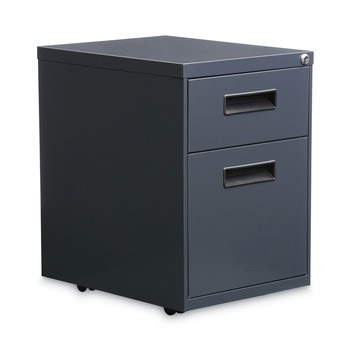 Alera ALEPABFCH 14.96 in. x 19.29 in. x 21.65 in. 2-Drawers: Box/File Legal/Letter Left or Right File Pedestal - Charcoal