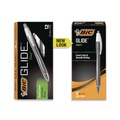 Pens | BIC VCGN11-BK Fine 0.7 mm GLIDE Exact Retractable Ballpoint Pen - Black Ink, Black Barrel (1-Dozen) image number 1