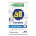 Cleaners & Chemicals | Dial 72613 47362 Free Clear Dryer Sheets - Fragrance Free (6/Carton) image number 1