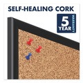  | Quartet 2303B 36 in. x 24 in. Classic Series Cork Bulletin Board - Tan Surface, Black Aluminum Frame image number 3