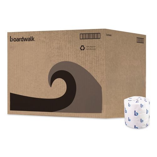 Just Launched | Boardwalk 6155B 4.5 in. x 4.5 in. 2-Ply Septic Safe Toilet Tissue - White (96/Carton) image number 0