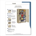 Office Filing Cabinets & Shelves | Tennsco J2478SU-LGY 48 in. x 24 in. x 78 in. Assembled Jumbo Combination Steel Storage Cabinet - Light Gray image number 3