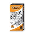 Pens | BIC CSM241-BK Clic Stic Medium 1 millimeter Retractable Ballpoint Pen - Black Ink/White Barrel (24/Pack) image number 0